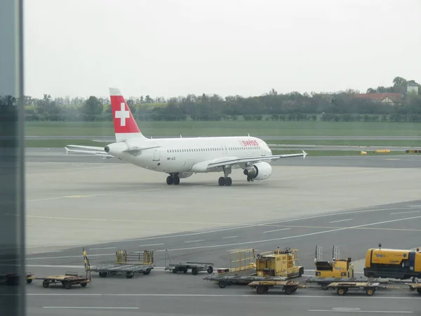 Vienna Rakousko Circa April 2017 Švýcarské Mezinárodní Letecké Linky Airbus — Stock fotografie