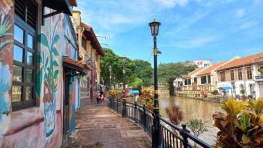 Melaka Nehri manzarası, Melaka, Malezya