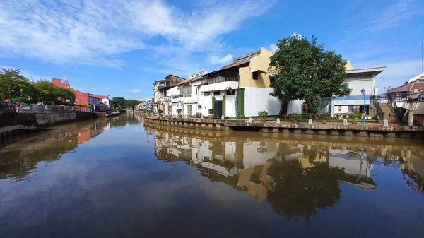 Vista Del Río Melaka Ubicado Melaka Malasia — Foto de Stock