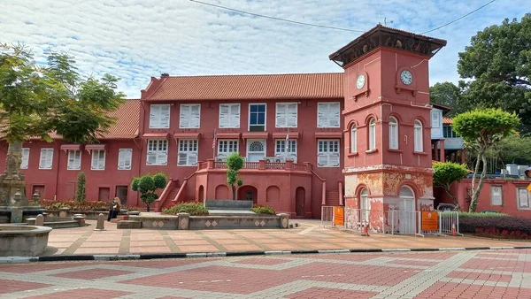 Utsikt Över Christ Church Melaka Beläget Banda Hilir Melaka Malaysia — Stockfoto