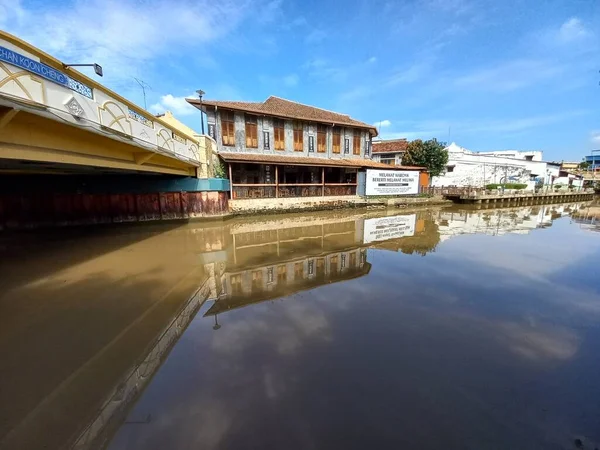 Vista Del Río Melaka Ubicado Melaka Malasia — Foto de Stock