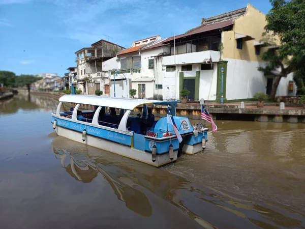 Vue Sur Rivière Melaka Situé Melaka Malaisie — Photo