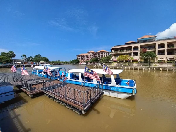 Вид Реку Мелака Расположенную Мелаке Малайзия — стоковое фото