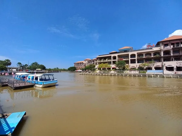 Вид Реку Мелака Расположенную Мелаке Малайзия — стоковое фото