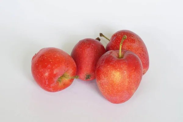 Red Candy Apples White Background — Stock Photo, Image