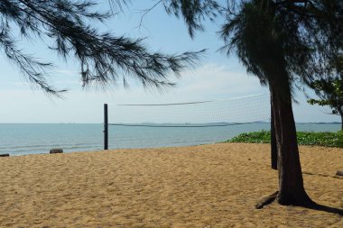 Sahilde voleybol sahası
