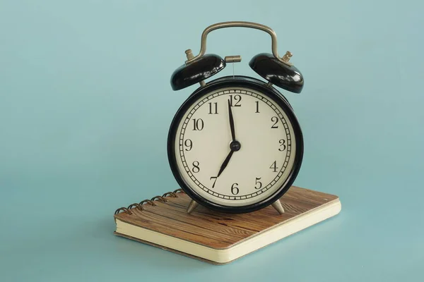 Alarm Clock Diary Table — Stock Photo, Image