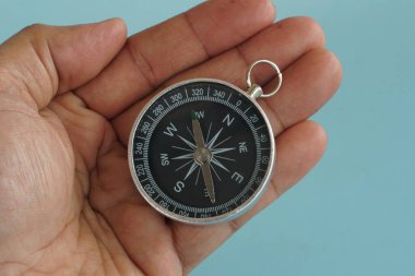 Elinde bir pusula var.