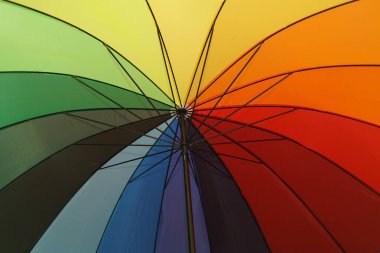 Renkli şemsiyeyi kapat