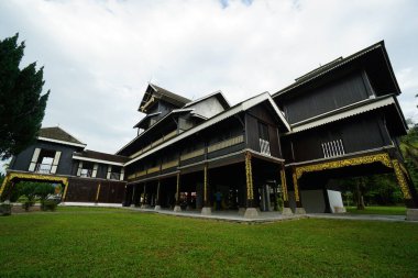 infront view of the Royal Museum Seri Menanti located in the district of Kuala Pilah, Negeri Sembilan, Malaysia
