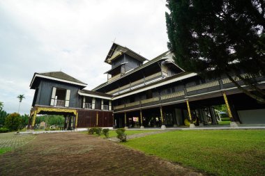 infront view of the Royal Museum Seri Menanti located in the district of Kuala Pilah, Negeri Sembilan, Malaysia