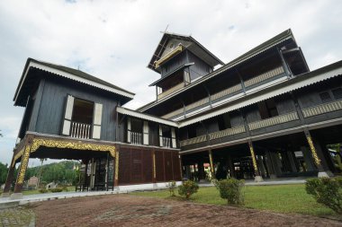 infront view of the Royal Museum Seri Menanti located in the district of Kuala Pilah, Negeri Sembilan, Malaysia