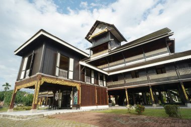 infront view of the Royal Museum Seri Menanti located in the district of Kuala Pilah, Negeri Sembilan, Malaysia