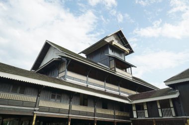 infront view of the Royal Museum Seri Menanti located in the district of Kuala Pilah, Negeri Sembilan, Malaysia