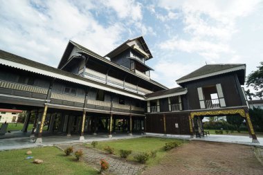 infront view of the Royal Museum Seri Menanti located in the district of Kuala Pilah, Negeri Sembilan, Malaysia