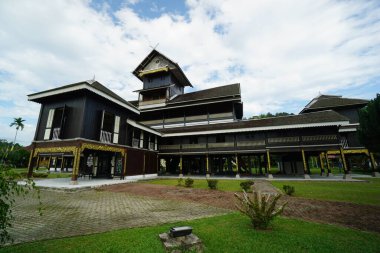 infront view of the Royal Museum Seri Menanti located in the district of Kuala Pilah, Negeri Sembilan, Malaysia