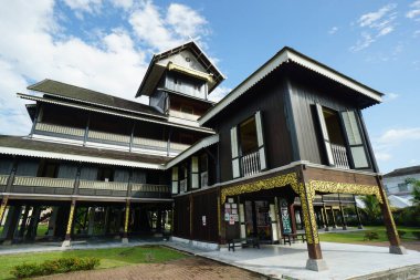 infront view of the Royal Museum Seri Menanti located in the district of Kuala Pilah, Negeri Sembilan, Malaysia