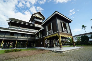 infront view of the Royal Museum Seri Menanti located in the district of Kuala Pilah, Negeri Sembilan, Malaysia