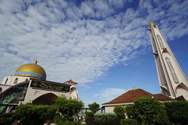 Melaka Malaysia August 2022 Melaka Straits Mosque Located Melaka City — ストック写真
