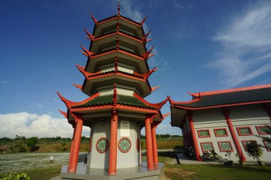 Krubong, Melaka, Malaysia-August 14, 2022; a Chinese mosque building at Malacca, Malaysia.