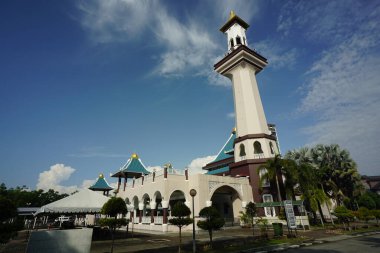 Melaka, Malaysia-August 14, 2022; Al-Alami Mosque, located at Ayer Keroh, Melaka