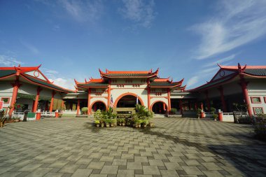 Krubong, Melaka, Malaysia-August 14, 2022; a Chinese mosque building at Malacca, Malaysia.