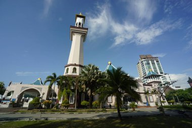 Melaka, Malaysia-August 14, 2022; Al-Alami Mosque, located at Ayer Keroh, Melaka