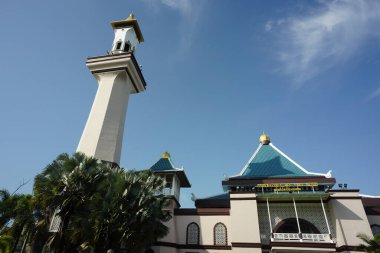 Melaka, Malaysia-August 14, 2022; Al-Alami Mosque, located at Ayer Keroh, Melaka