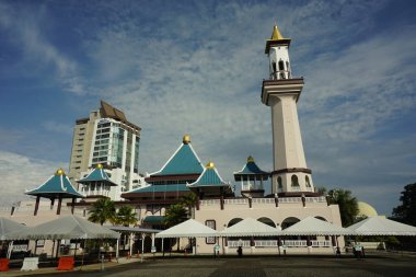 Melaka, Malaysia-August 14, 2022; Al-Alami Mosque, located at Ayer Keroh, Melaka