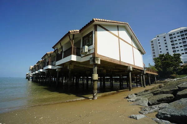 Port Dickson, Malaysia-August 13, 2022, a view of Grand Lexis Hotel, a floating resort at Port Dickson, Malaysia.