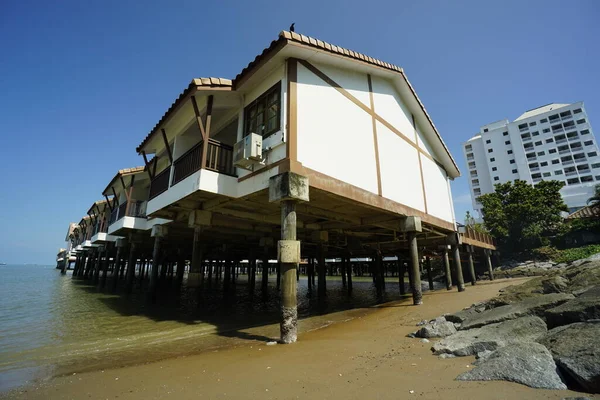 Port Dickson, Malaysia-August 13, 2022, a view of Grand Lexis Hotel, a floating resort at Port Dickson, Malaysia.