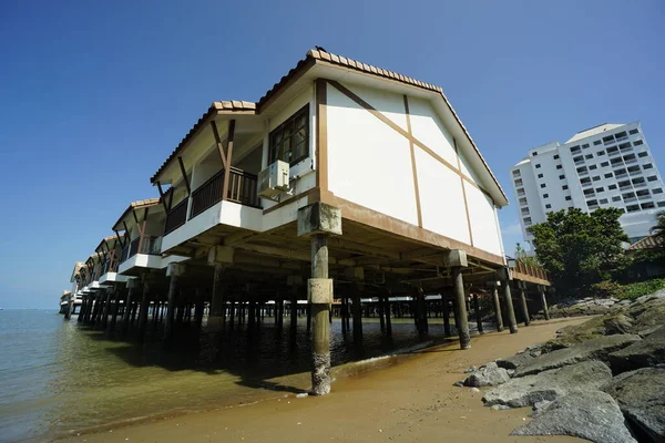 Port Dickson, Malaysia-August 13, 2022, a view of Grand Lexis Hotel, a floating resort at Port Dickson, Malaysia.