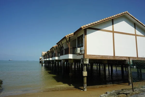 Port Dickson, Malaysia-August 13, 2022, a view of Grand Lexis Hotel, a floating resort at Port Dickson, Malaysia.