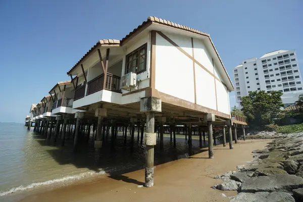 Port Dickson, Malaysia-August 13, 2022, a view of Grand Lexis Hotel, a floating resort at Port Dickson, Malaysia.
