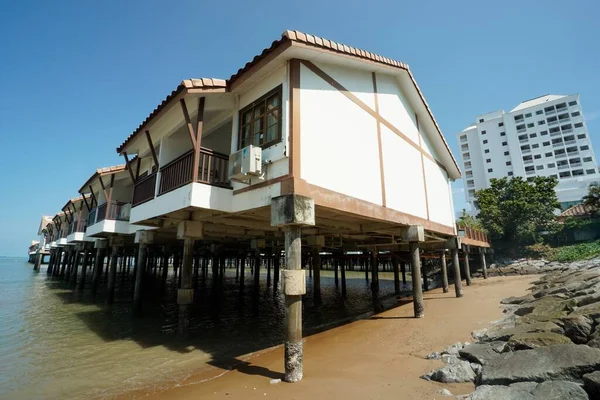Port Dickson, Malaysia-August 13, 2022, a view of Grand Lexis Hotel, a floating resort at Port Dickson, Malaysia.
