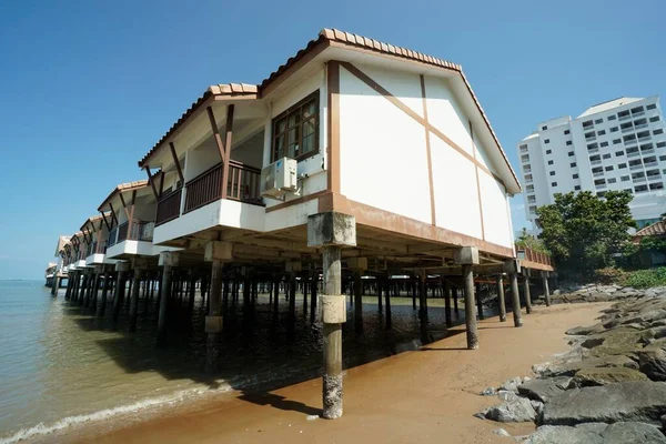Port Dickson, Malaysia-August 13, 2022, a view of Grand Lexis Hotel, a floating resort at Port Dickson, Malaysia.