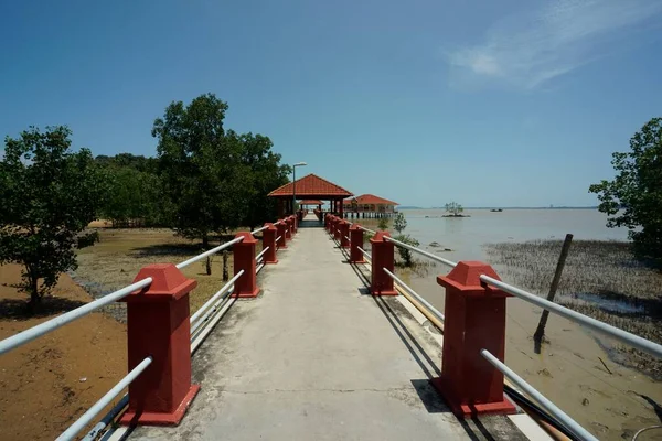 Melaka Malaysia August 2022 Jetty Floating Restaurant Fort Supai Kuala —  Fotos de Stock