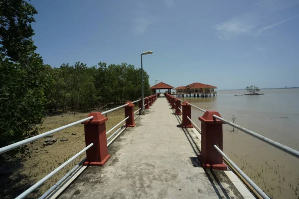 Melaka Malaysia August 2022 Jetty Floating Restaurant Fort Supai Kuala — Fotografia de Stock