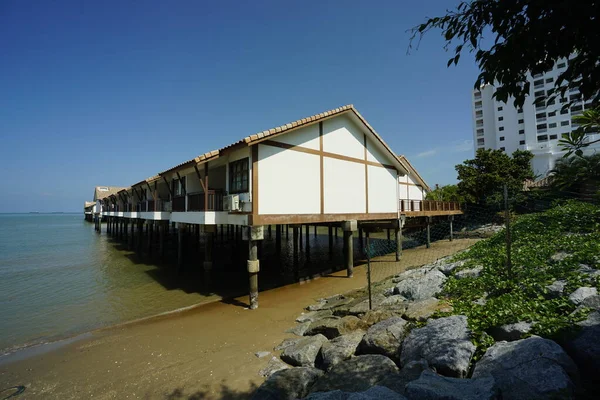 Port Dickson, Malaysia-August 13, 2022, a view of Grand Lexis Hotel, a floating resort at Port Dickson, Malaysia.