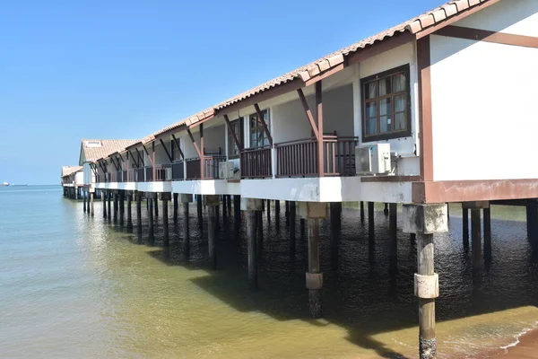 Port Dickson, Malaysia-August 13, 2022, a view of Grand Lexis Hotel, a floating resort at Port Dickson, Malaysia.