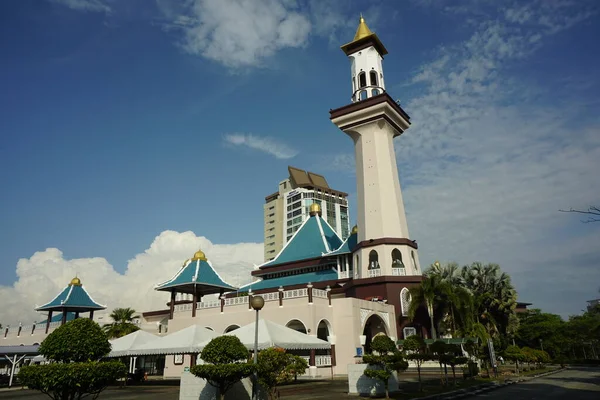 Melaka, Malaysia-August 14, 2022; Al-Alami Mosque, located at Ayer Keroh, Melaka