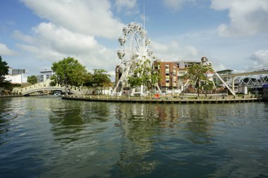 Melaka, Malezya-28 Ağustos 2022; Melaka Nehri manzarası