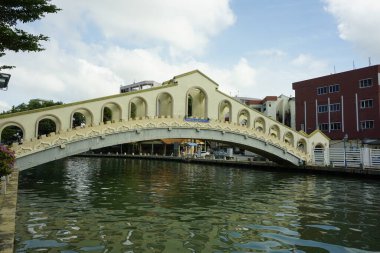 Melaka, Malezya-28 Ağustos 2022; Melaka Nehri manzarası