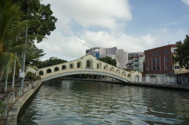 Melaka, Malezya-28 Ağustos 2022; Melaka Nehri manzarası