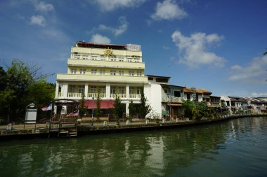 Melaka, Malezya-28 Ağustos 2022; Melaka Nehri manzarası