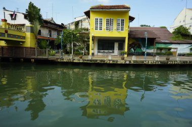 Melaka, Malezya-28 Ağustos 2022; Melaka Nehri manzarası