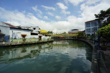 Melaka, Malezya-28 Ağustos 2022; Melaka Nehri manzarası