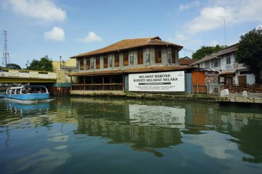 Melaka, Malezya-28 Ağustos 2022; Melaka Nehri manzarası