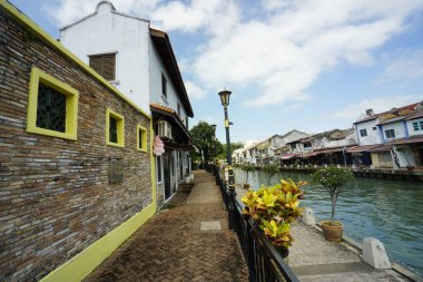 Melaka, Malezya-28 Ağustos 2022; Melaka Nehri manzarası