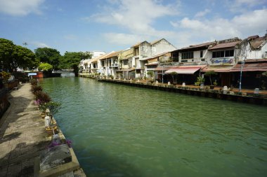 Melaka, Malezya-28 Ağustos 2022; Melaka Nehri manzarası